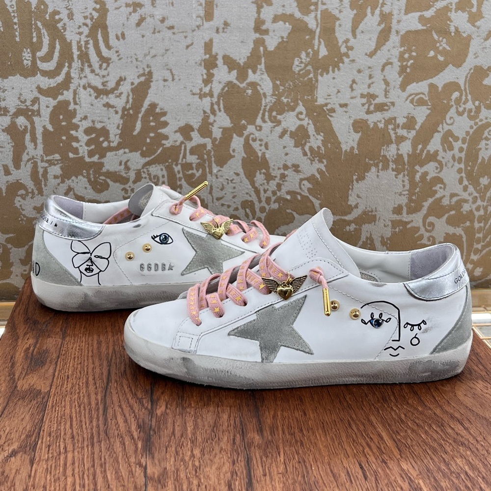 Authentic Custom Golden Goose Super-Star Sneakers